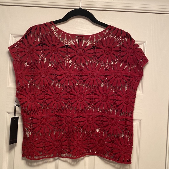Brand New Forever 21 Burgundy, Crochet Vest…size M - Picture 2 of 3